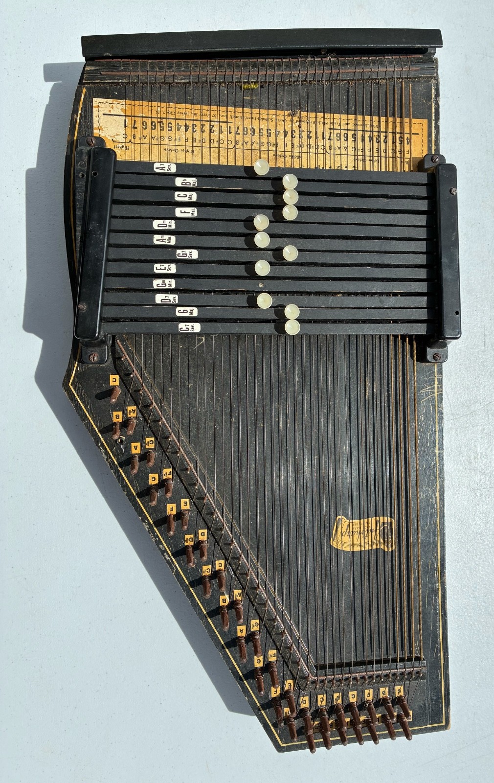Antique Oscar Schmidt Autoharp Instrument Antique Oscar Schmidt Autoharp Instrument