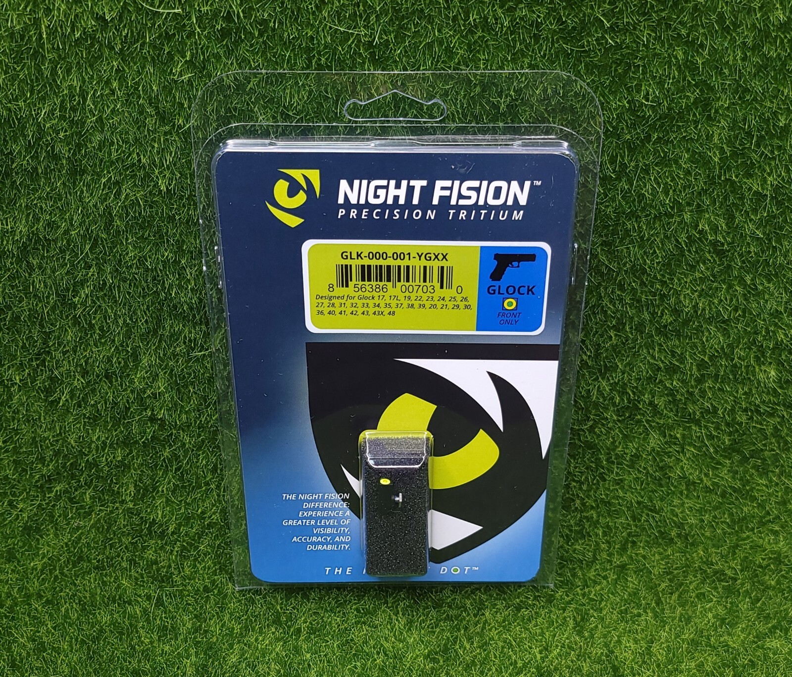 Night Fision Tritium Front Sight Yellow Dot Glock 17 19 22 23 26  33 43 43X 48