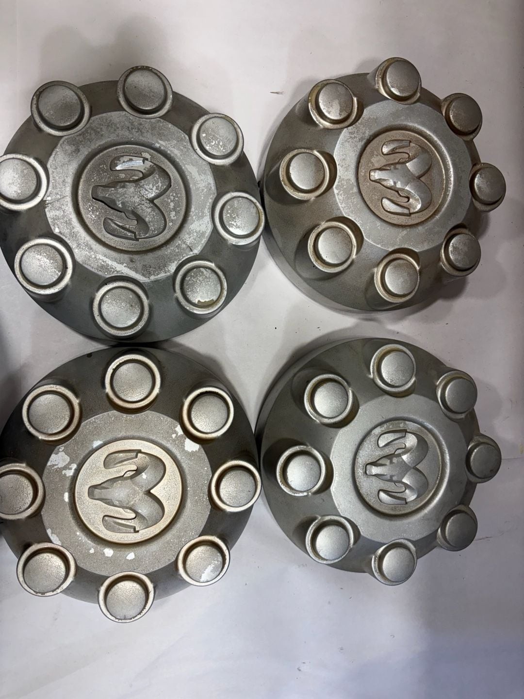 03-13 Dodge Ram 2500 3500 Wheel Center Cap Silver OEM Set of 4