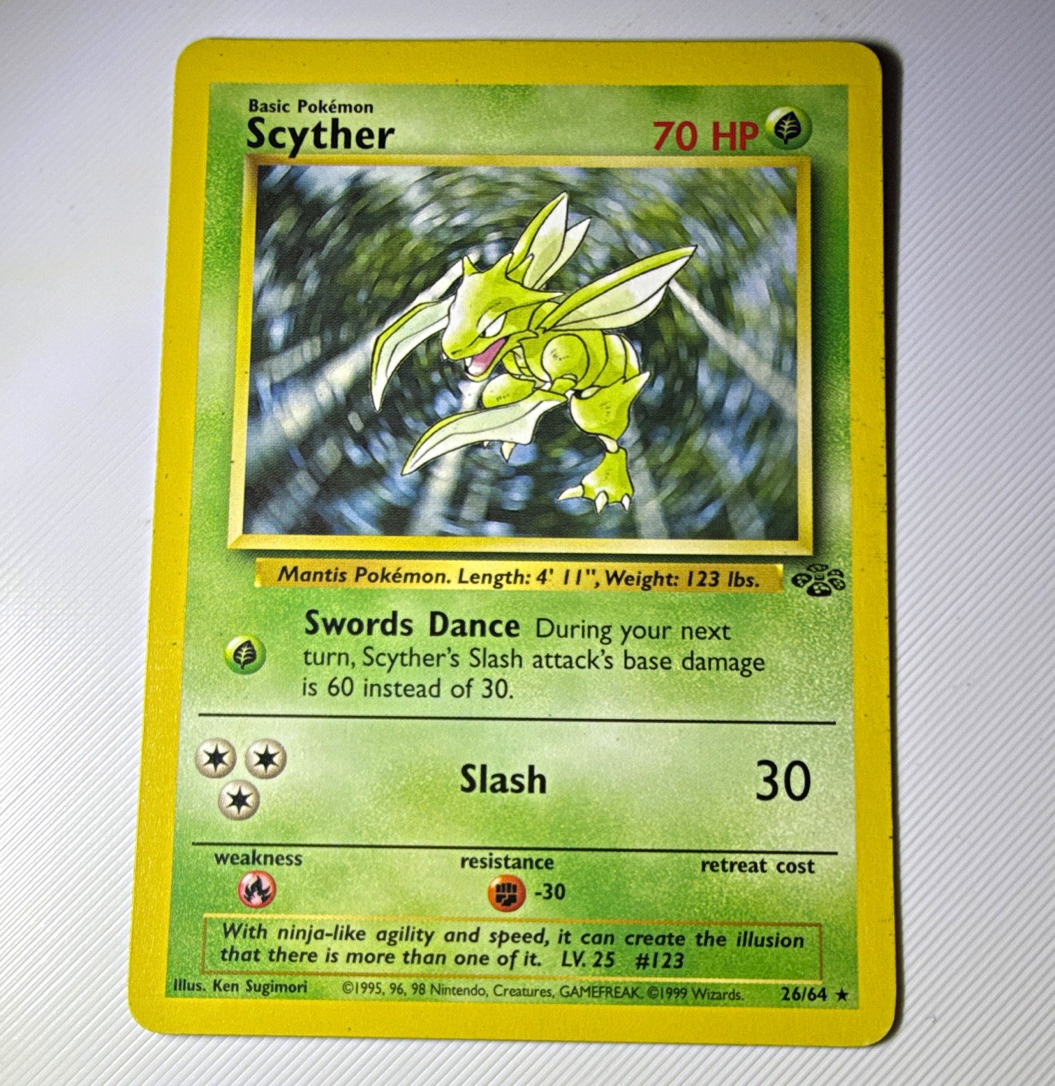 Wizards of the Coast Scyther 26/64 Jungle Rare 70 HP 1999 EN Regular