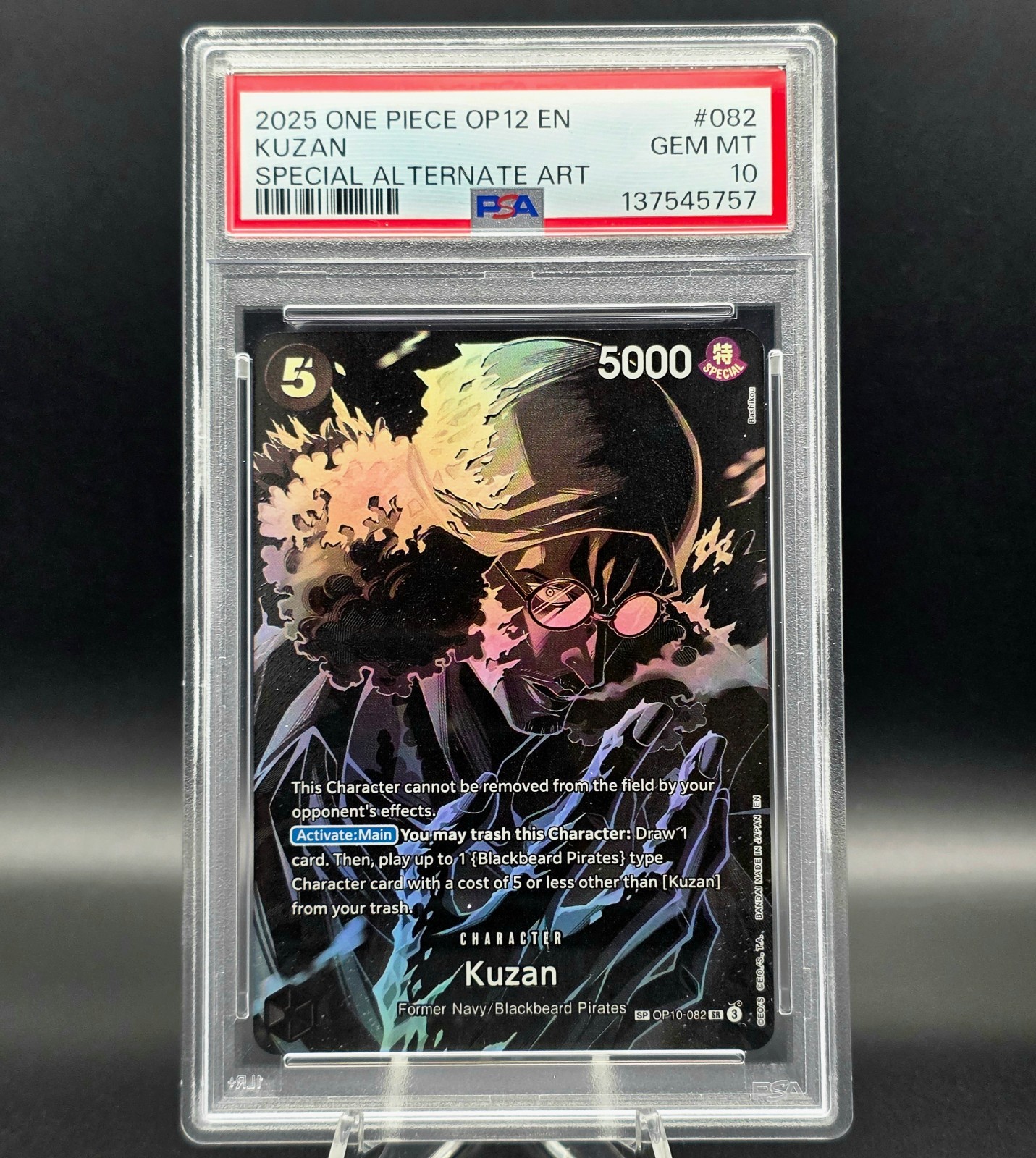Kuzan - SP - Legacy of the Master (OP12) EN - PSA 10 - ONE PIECE Kuzan - SP - Legacy of the Master (OP12) EN - PSA 10 - ONE PIECE
