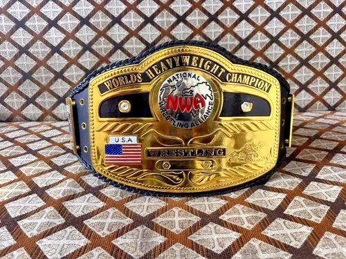 NWA DOMED GLOBE WORLD HEAVYWEIGHT CHAMPIONSHIP BELT ZINC  ADULT SIZE REPLICA