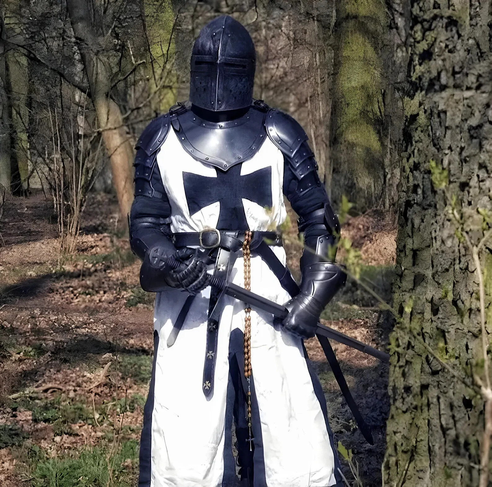 Heritage Templar Knight Armor Set | Full Medieval Suit of Armor | Crusader
