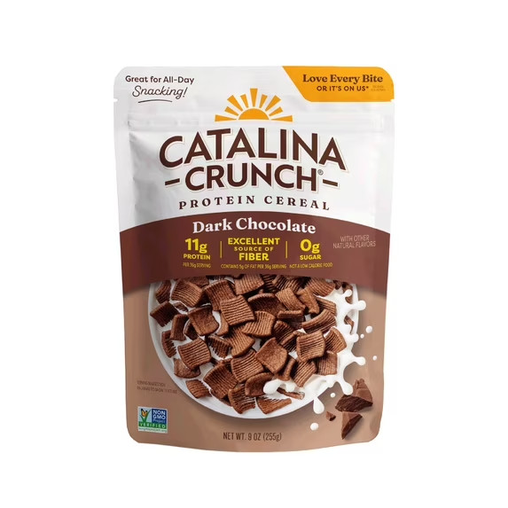 Catalina Crunch Protein Cereal, Dark Chocolate 9 oz Catalina Crunch Protein Cereal, Dark Chocolate 9 oz