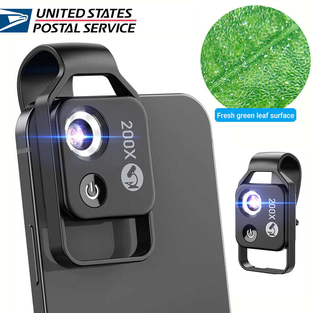 APEXEL 200X Microscope Lens Mobile Phone High Magnification For Smart Phone
