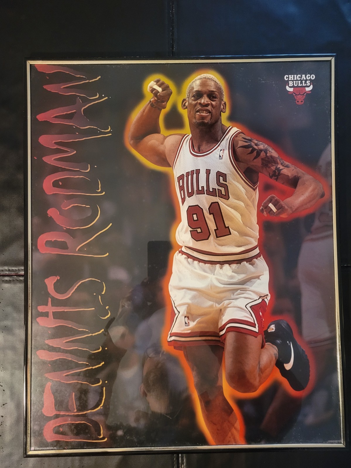 Vintage Dennis Rodman #91 Chicago Bulls HOFer 16 X 20 Framed Poster Vintage Dennis Rodman #91 Chicago Bulls HOFer 16 X 20 Framed Poster