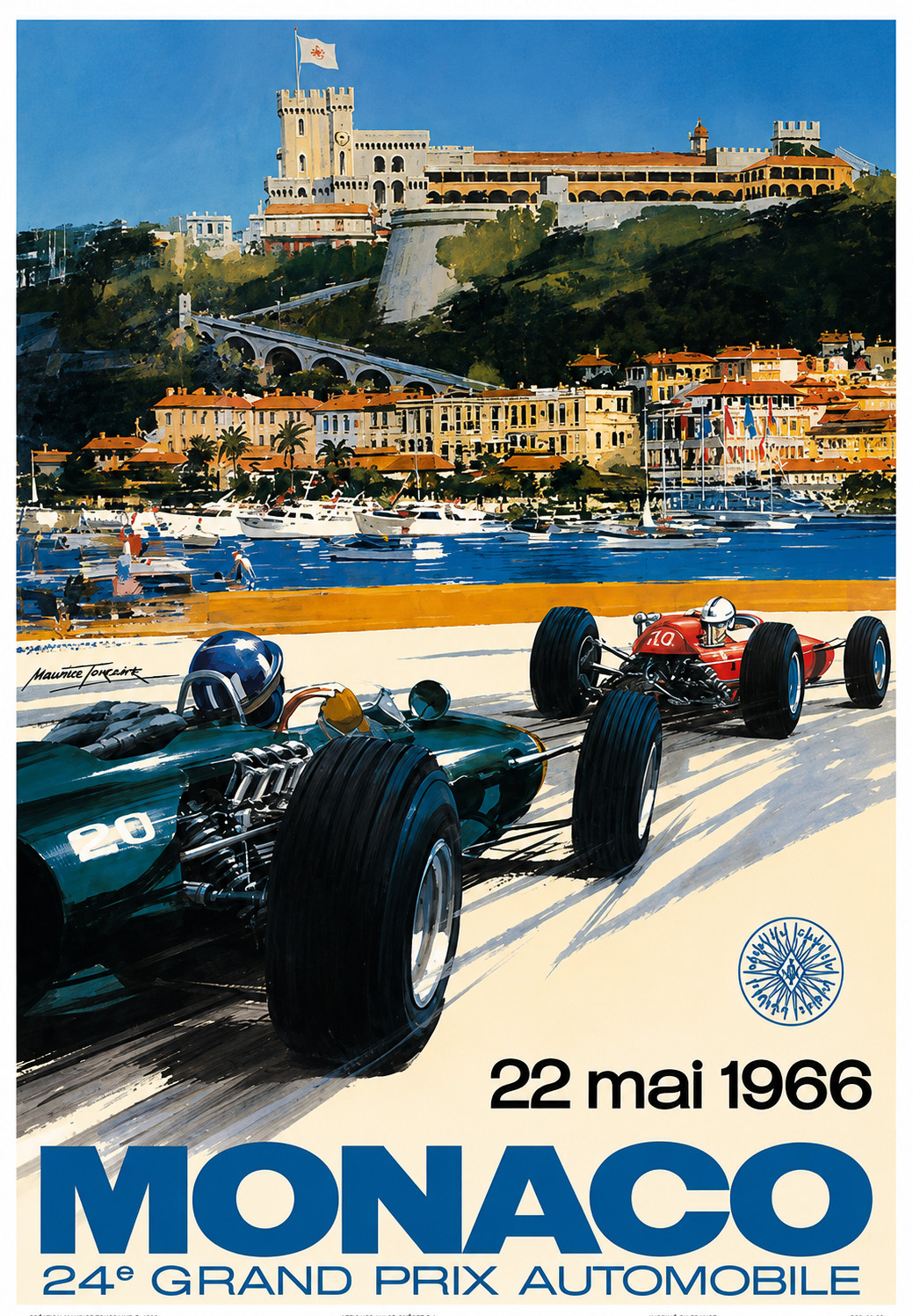 1966 Monaco Grand Prix Poster 13x19 | Vintage Formula 1 Racing Wall Art | Repro 1966 Monaco Grand Prix Poster 13x19 | Vintage Formula 1 Racing Wall Art | Repro