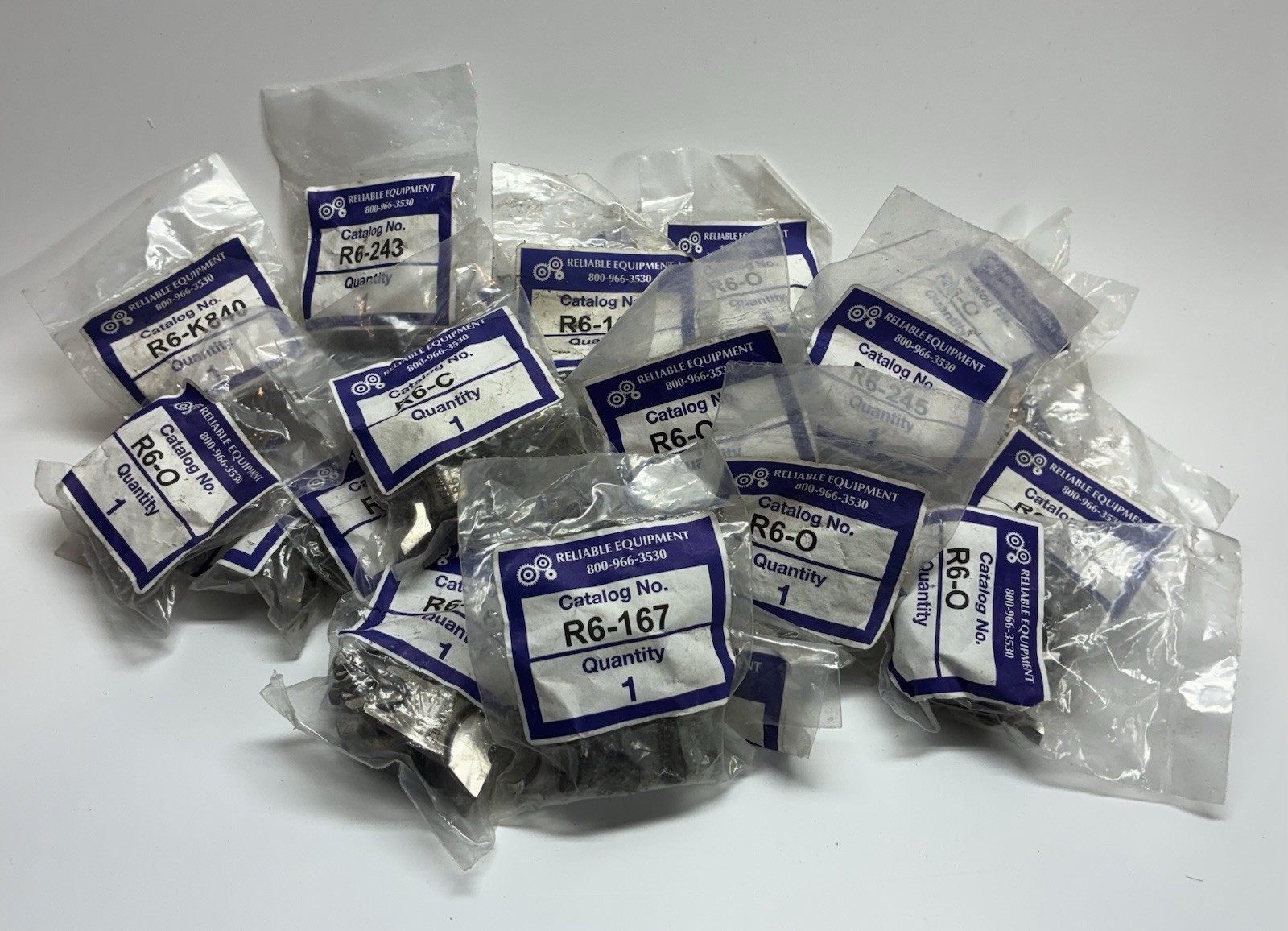 23 Pc. Lot Reliable Equipment 6 Ton Dies Die Set - Factory Sealed - R6-0 R6-K480