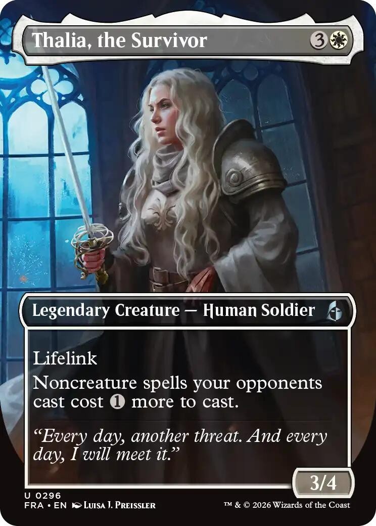 MTG FRA U Thalia, the Survivor (Borderless) #296 NM