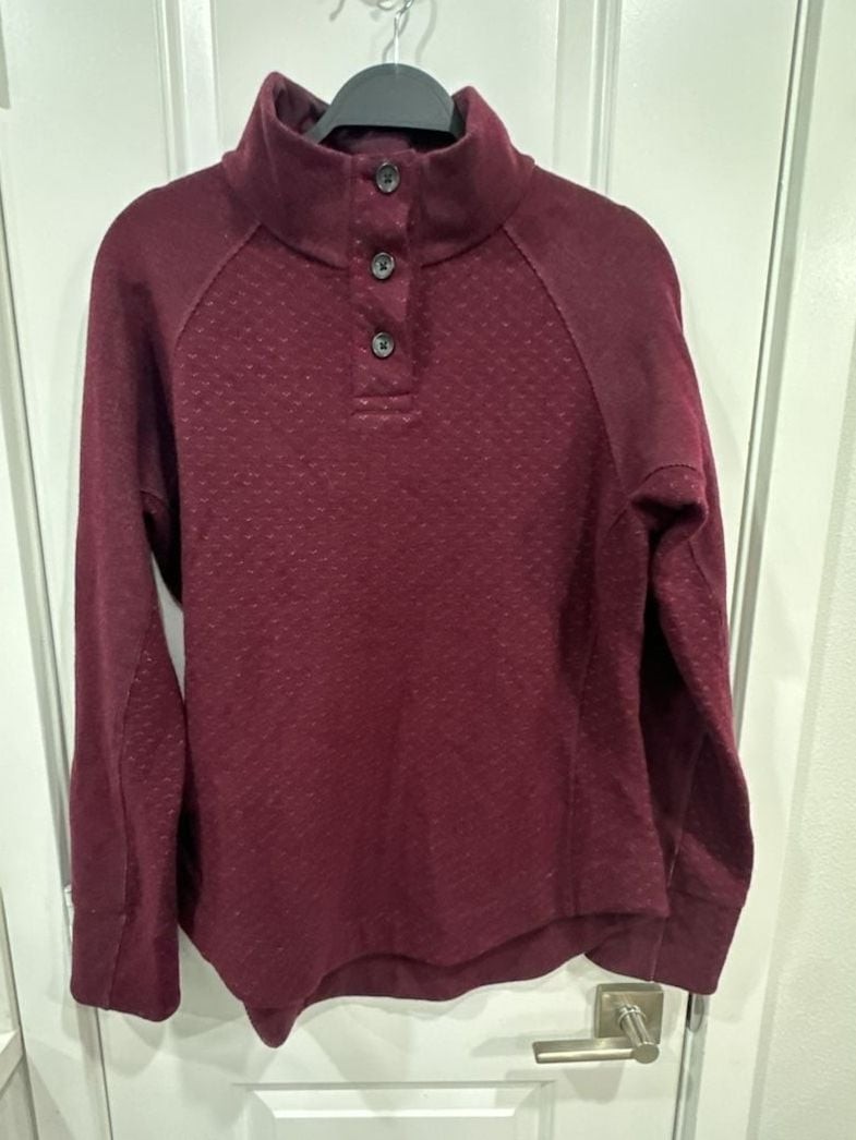 prAna Women\'s Frozen Falls Pullover Sweater in Mulberry
