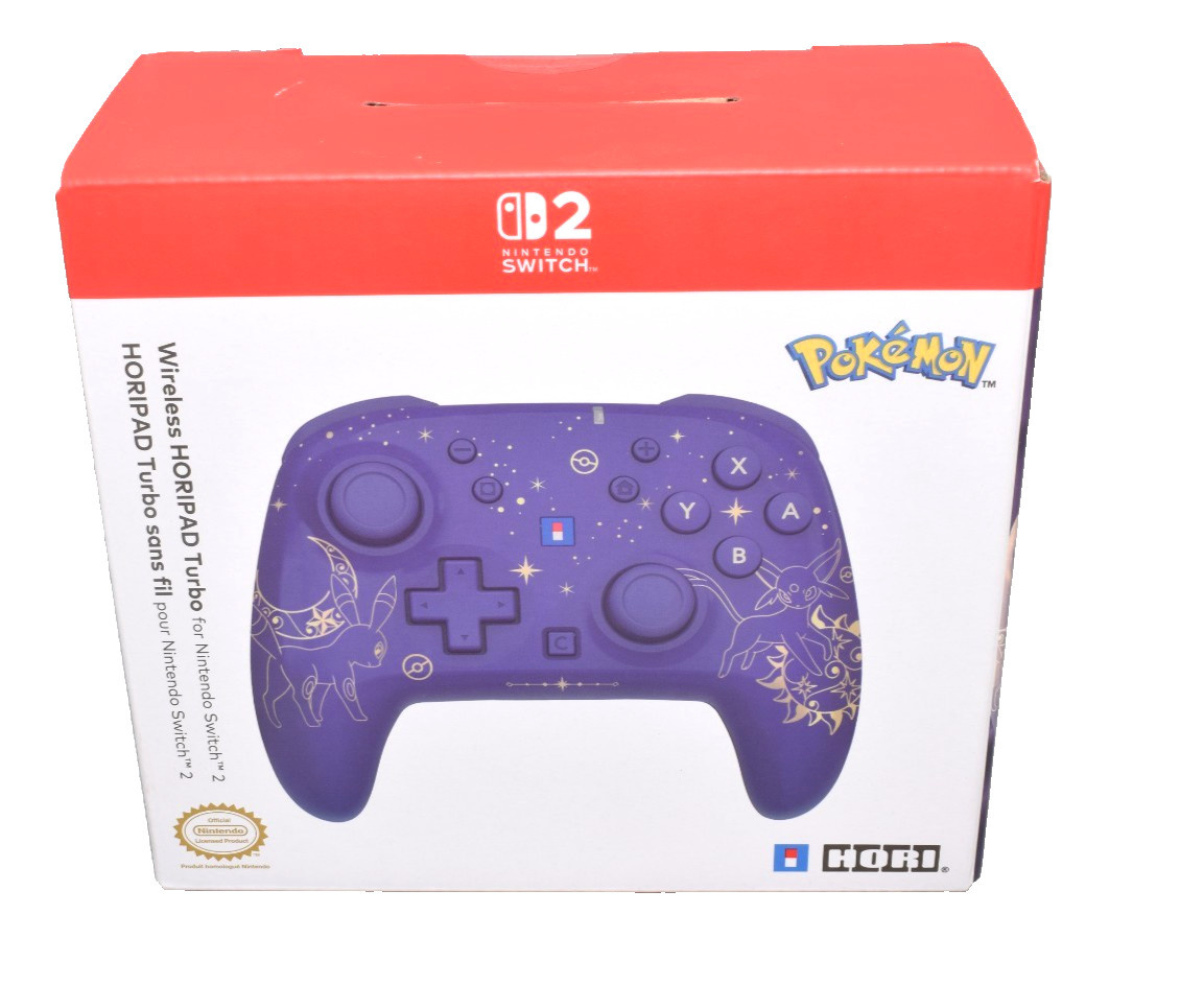 Pokemon HORI Wireless HORIPAD Turbo Purple Switch Controller w/ Turbo NSX-197U