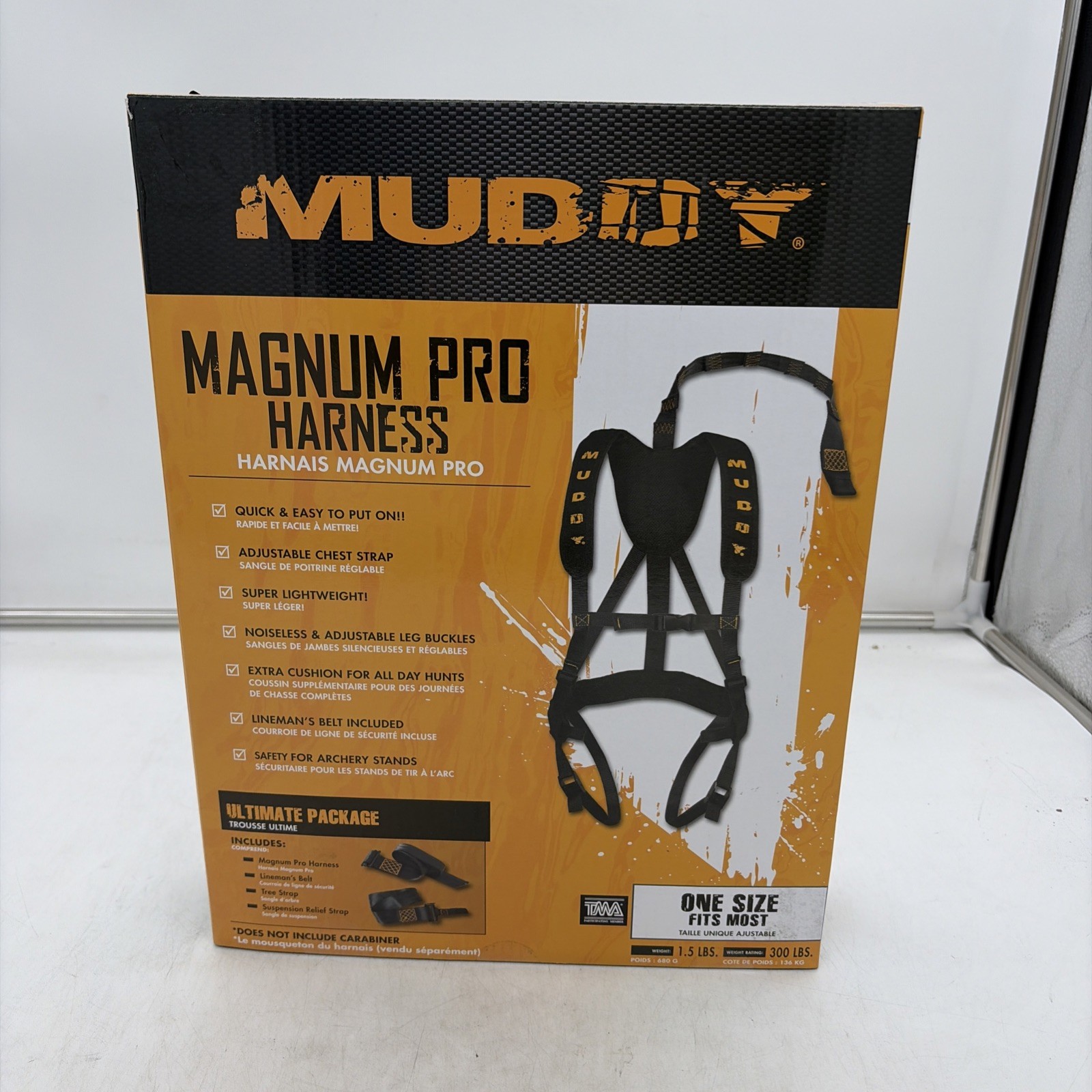 Muddy Outdoors Magnum Pro Padded Adjustable Treestand Harness System, Black