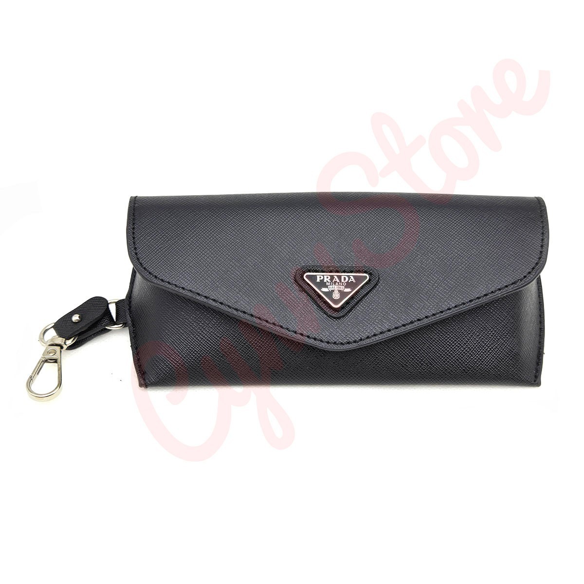 Prada Universal Black Semi-Soft Case for Eyeglasses or Sunglasses w/ Cloth & Box