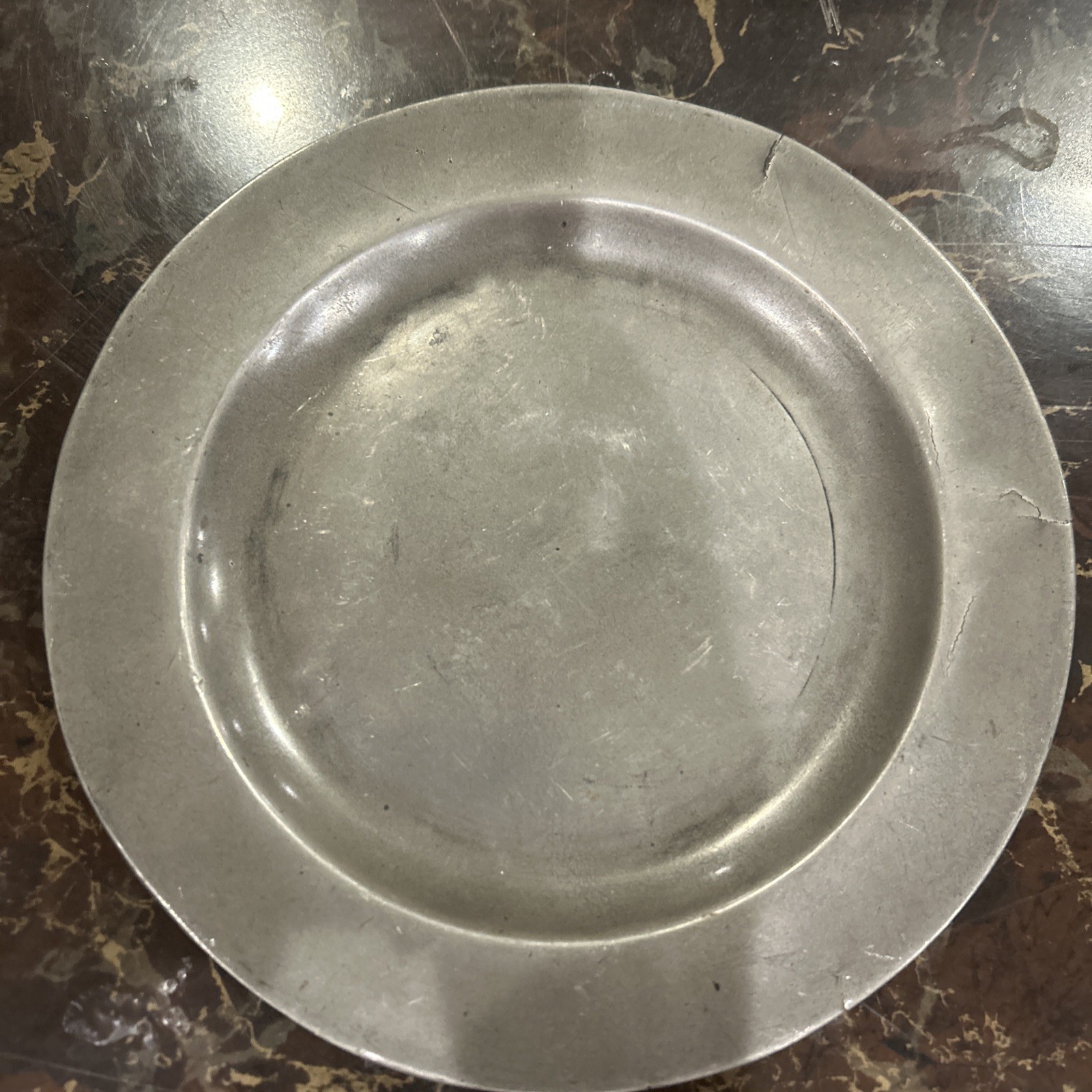 Antique 18thC English Pewter Plate 9