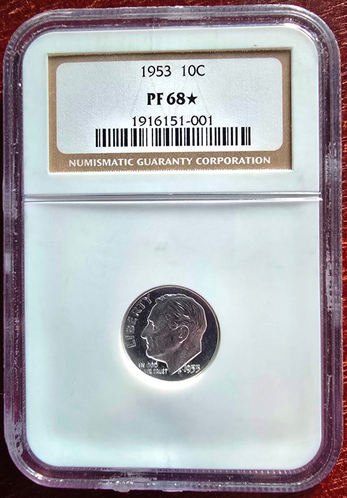 1953 Proof Roosevelt Dime, NGC PF 68 with Superior Eye Appeal 1953 Proof Roosevelt Dime, NGC PF 68 with Superior Eye Appeal