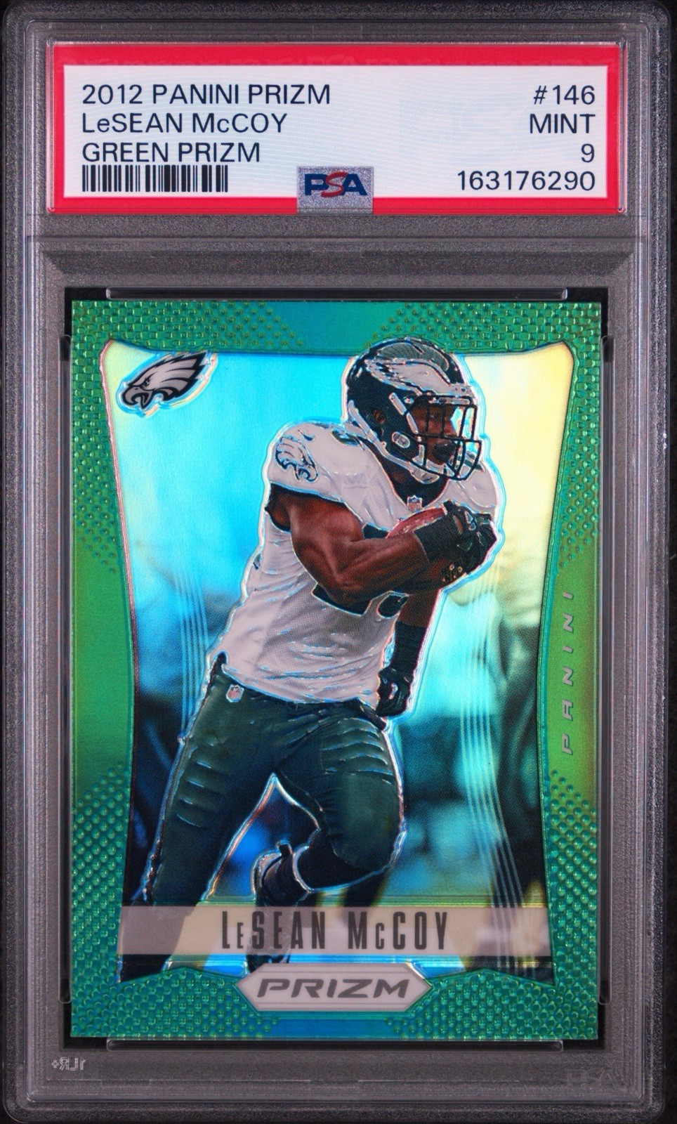 2012 Panini Prizm Green Prizm LeSean McCoy #146 PSA 9 Eagles Color Match Rare