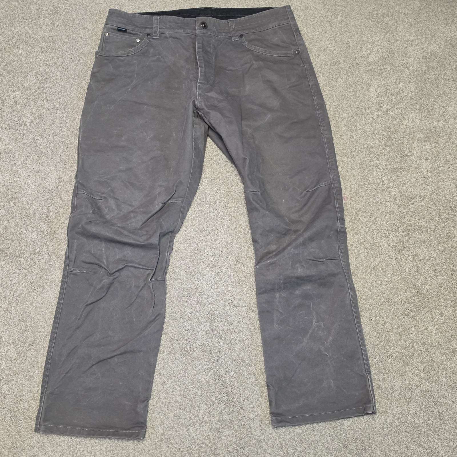 Kuhl Free RYDR Men’s (36x29) Vintage Patina Dye Distressed Gray Heavy Pants