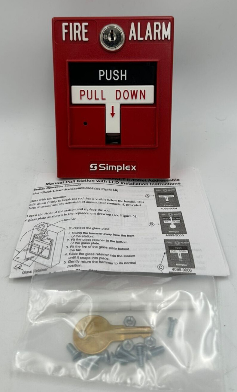 SIMPLEX 4099-9006 PULL STATION WITH KEY P/N:06501211 SIMPLEX 4099-9006 PULL STATION WITH KEY P/N:06501211