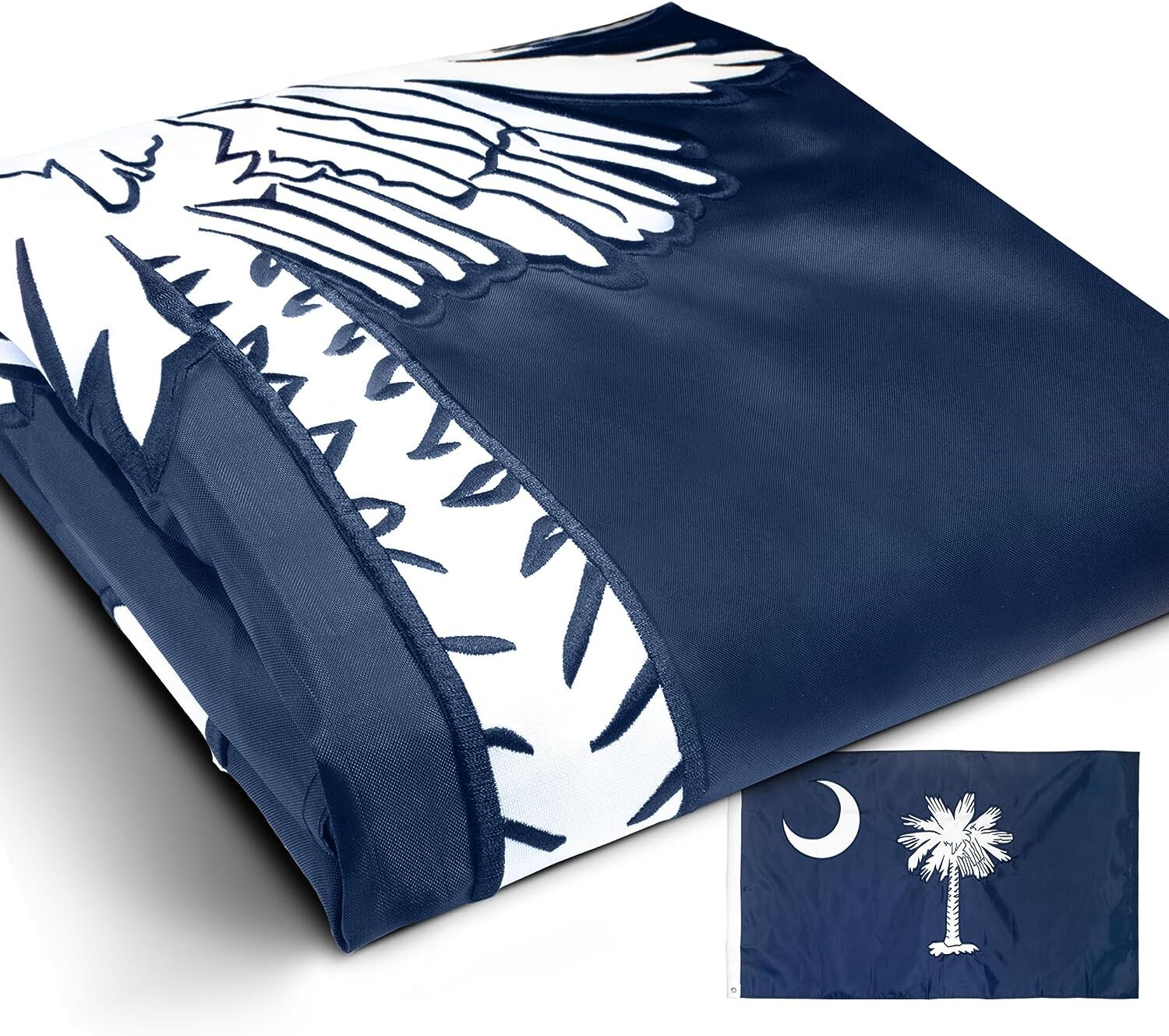 Anley EverStrong Series Embroidered South Carolina State Flag 3x5 Ft Polyester