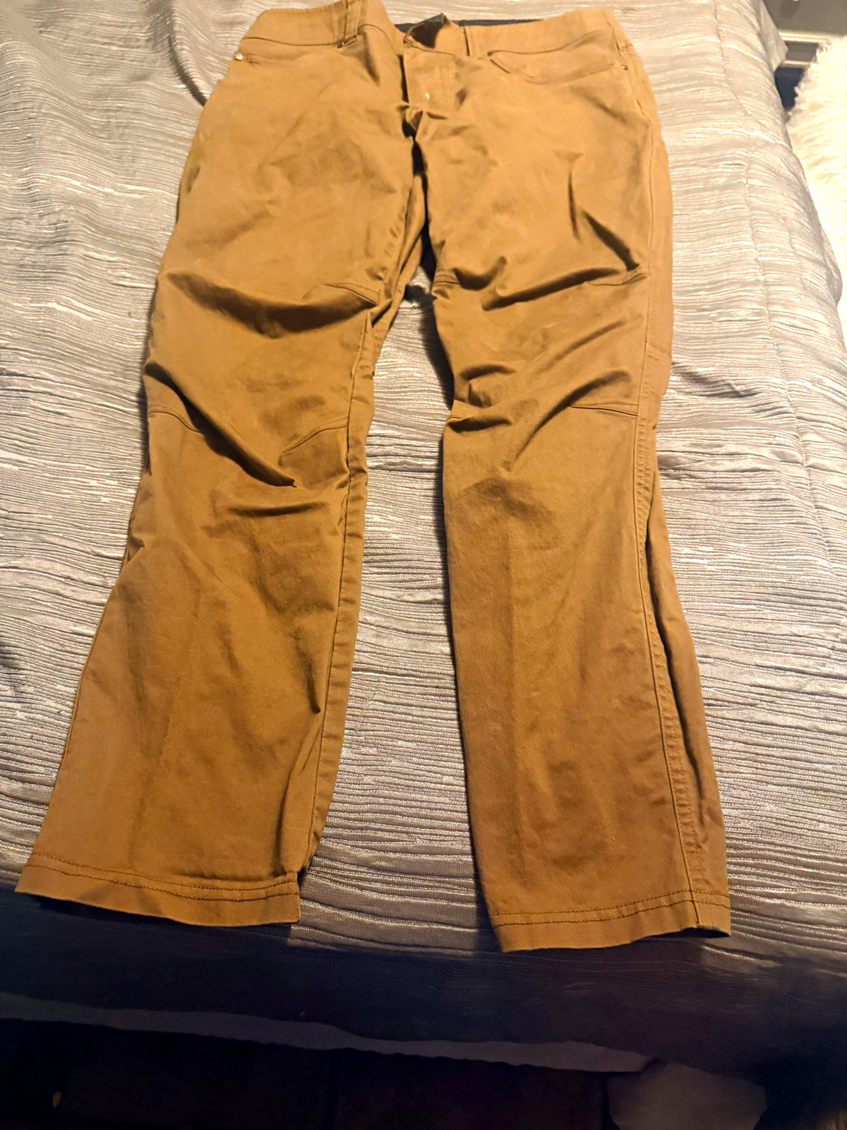 KÜHL Men’s Brown Canvas Cotton/Spandex Stretch Pants Regular Fit Straight 34