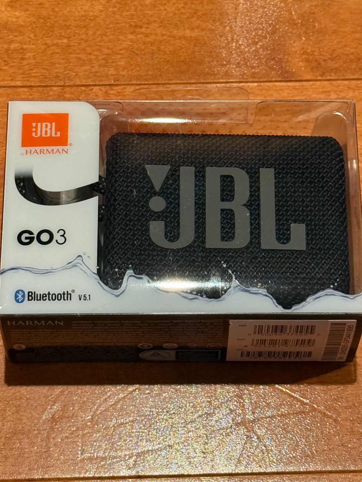JBL GO3 Portable Waterproof Wireless Speaker - Black NEW