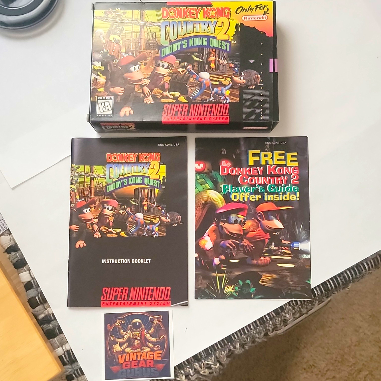 Vintage Nintendo Donkey Kong Country 2 SNES US Box & Manual *NO GAME* Very Nice Vintage Nintendo Donkey Kong Country 2 SNES US Box & Manual *NO GAME* Very Nice