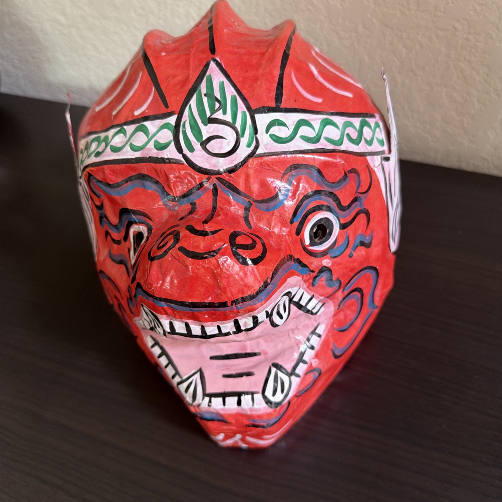 Vintage Thai Khon Paper Mache Mask Vintage Thai Khon Paper Mache Mask