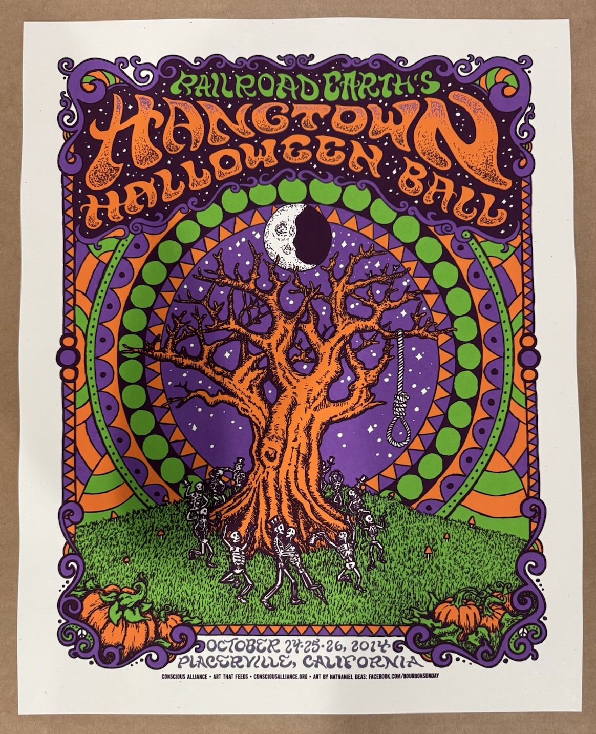 Hangtown Halloween Ball 2014 Screen Print Railroad Earth Jeff Austin moe N. Deas Hangtown Halloween Ball 2014 Screen Print Railroad Earth Jeff Austin moe N. Deas