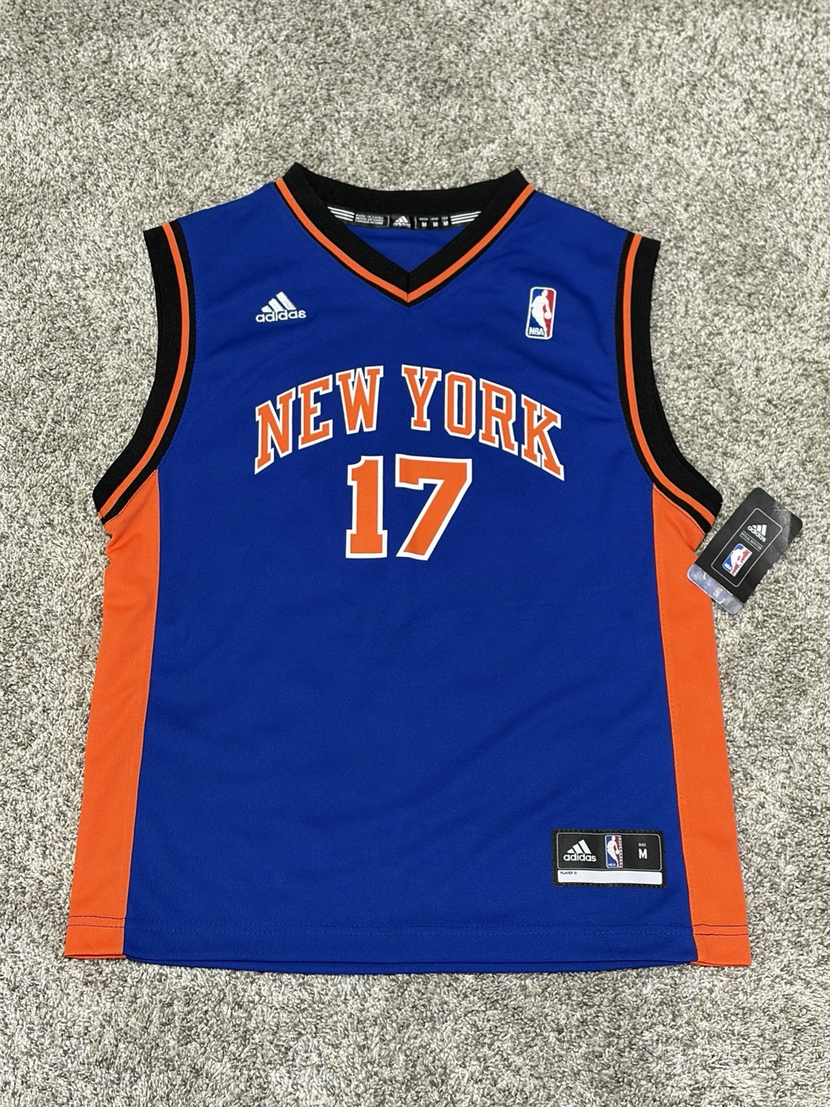 Adidas Jeremy Lin NY Knicks Jersey Youth Medium M Blue Orange #17 NBA Team Adidas Jeremy Lin NY Knicks Jersey Youth Medium M Blue Orange #17 NBA Team