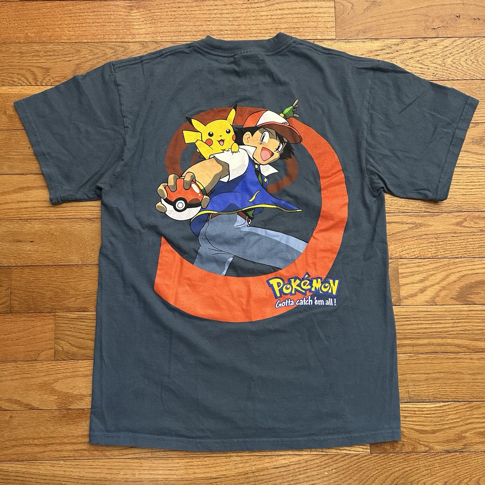Vintage 1999 Pokémon Ash Pikachu Double Sided Tee Shirt Mens Large Vintage 1999 Pokémon Ash Pikachu Double Sided Tee Shirt Mens Large