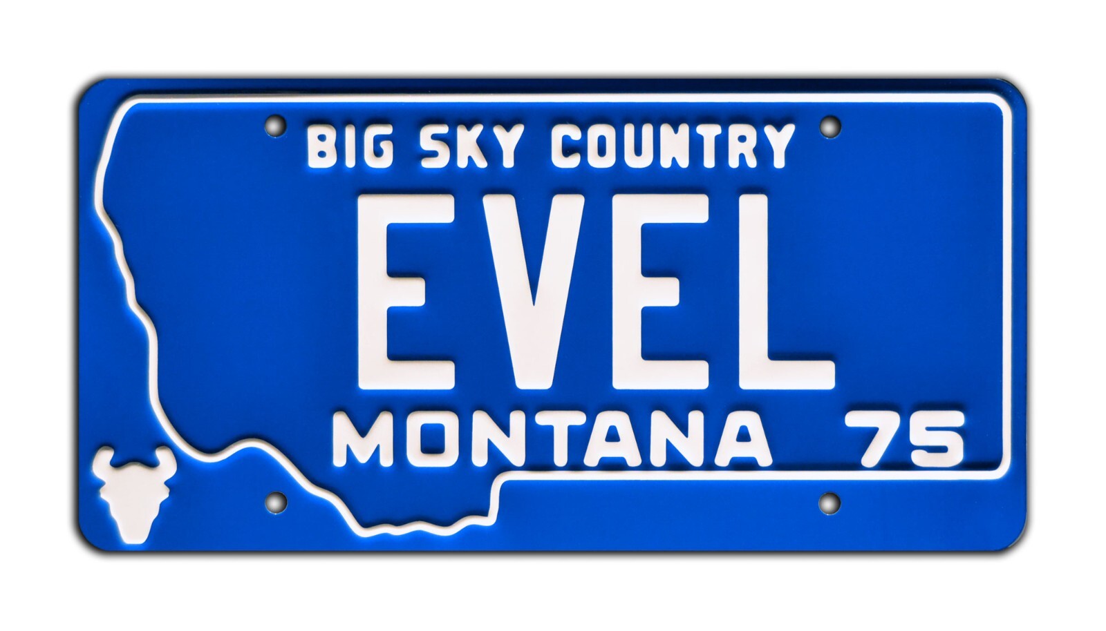 Evel Knievel | Harley Davidson | EVEL | Metal Stamped Montana License Plate Evel Knievel | Harley Davidson | EVEL | Metal Stamped Montana License Plate