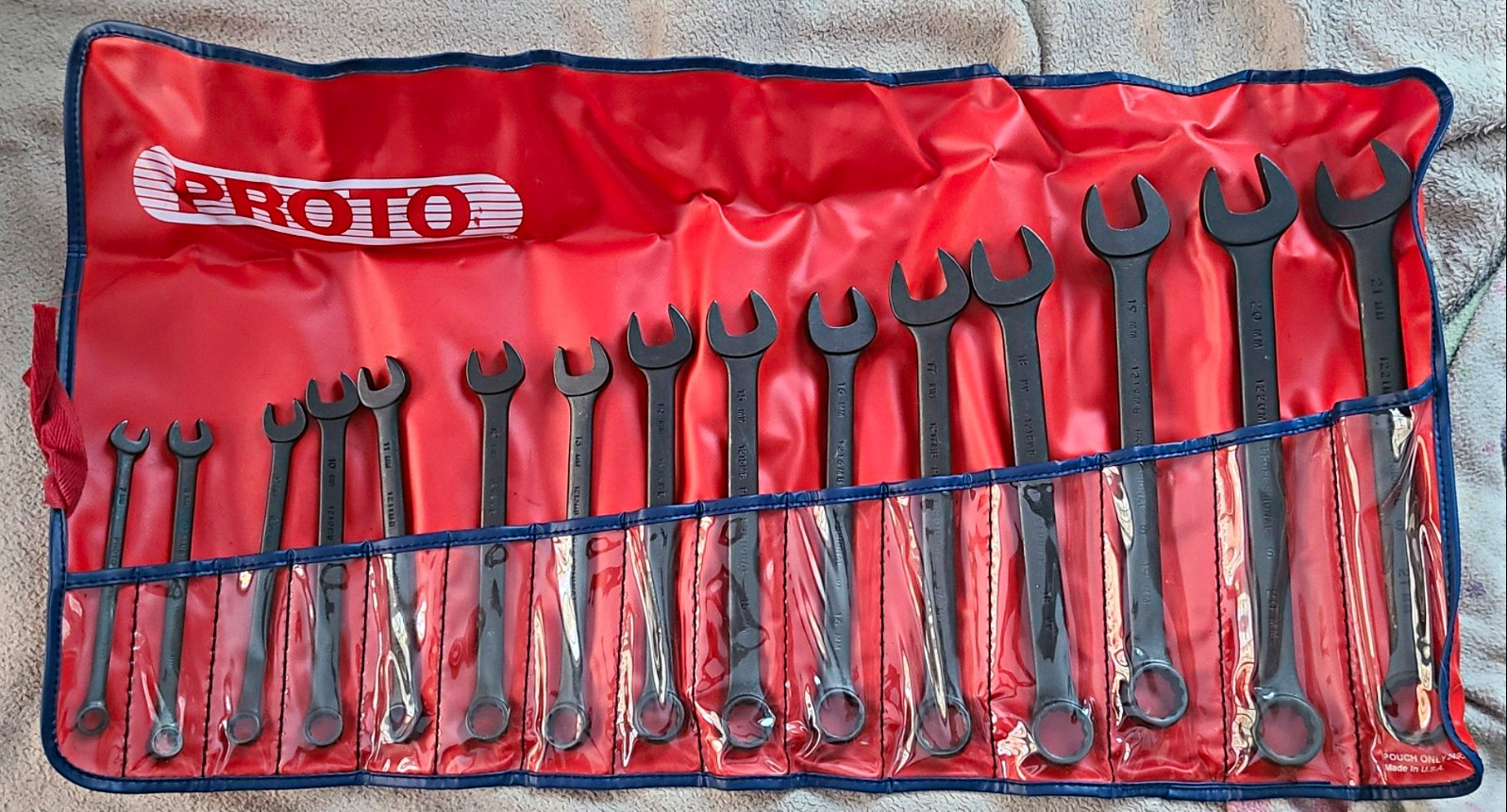 PROTO U.S.A. 15 Pcs. Professional Black Oxide Metric ASD Wrench Set J1200F-MBASD PROTO U.S.A. 15 Pcs. Professional Black Oxide Metric ASD Wrench Set J1200F-MBASD