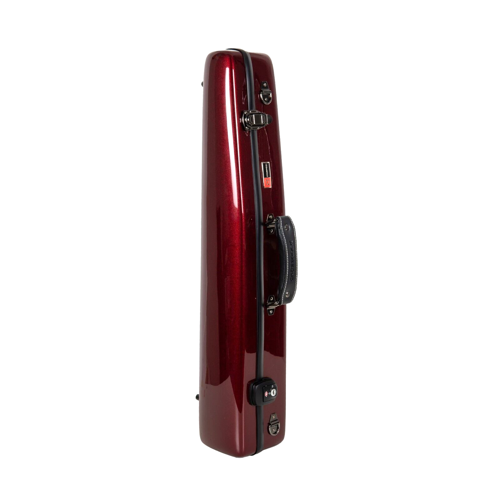 Crossrock Straight Soprano Saxophone Flight Case-Fiberglass Red Hardshell