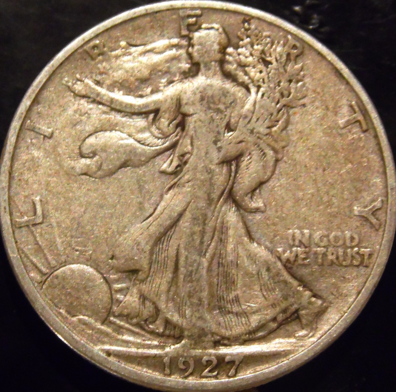 1927-S Walking Liberty Half Dollar Choice Original VF/XF