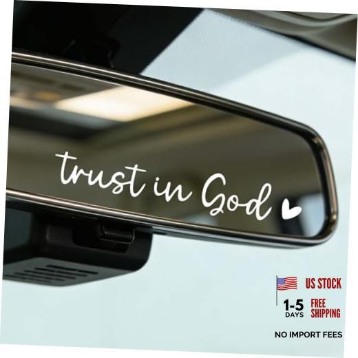 6Pcs Trust in God Mirror Stickers,Rearview Mirror Decal,Laptop Sticker,Trust