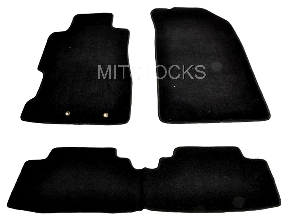 FOR 2001-2005 HONDA CIVIC 2 / 4 DOOR & Si HATCHBACK BLACK CARPET FLOOR MATS