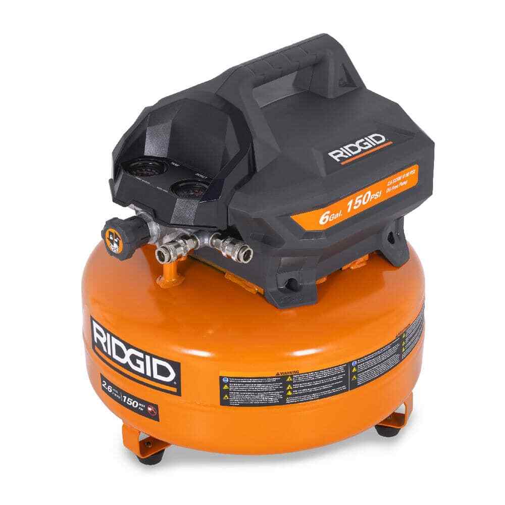 RIDGID 6 Gal. 150 PSI Portable Electric Pancake Air Compressor