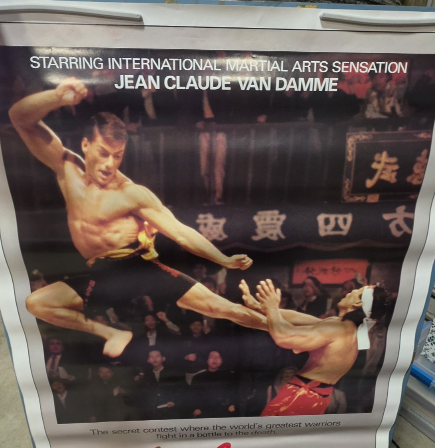 Bloodsport 1988 Original 27x41 Movie Poster Jean Claude Van Damme Cannon