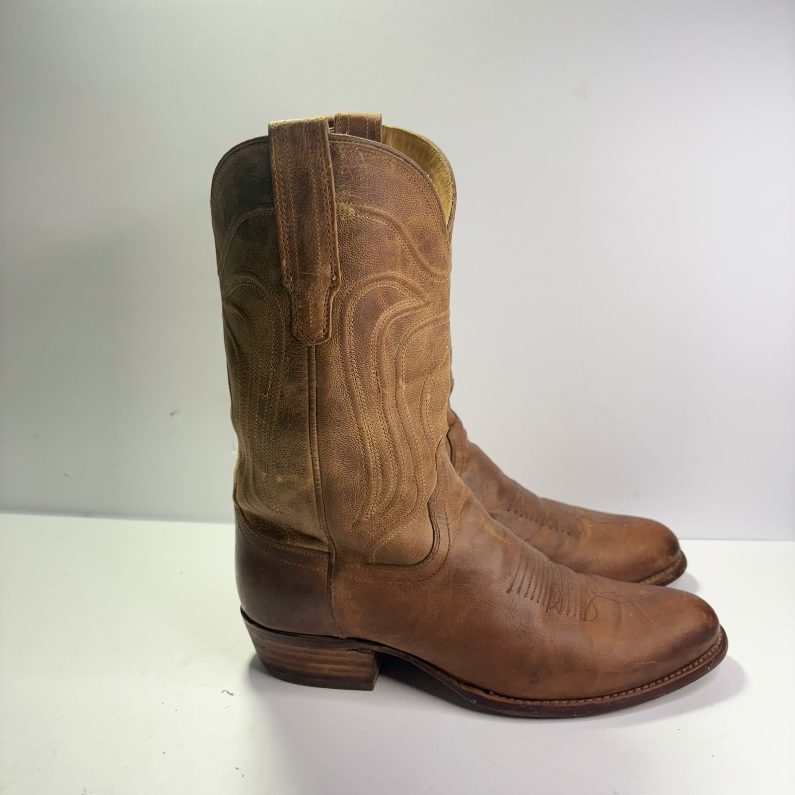 Tecovas Men’s 10D The Cartwright Brown Leather Western Cowboy Boots Tecovas Men’s 10D The Cartwright Brown Leather Western Cowboy Boots