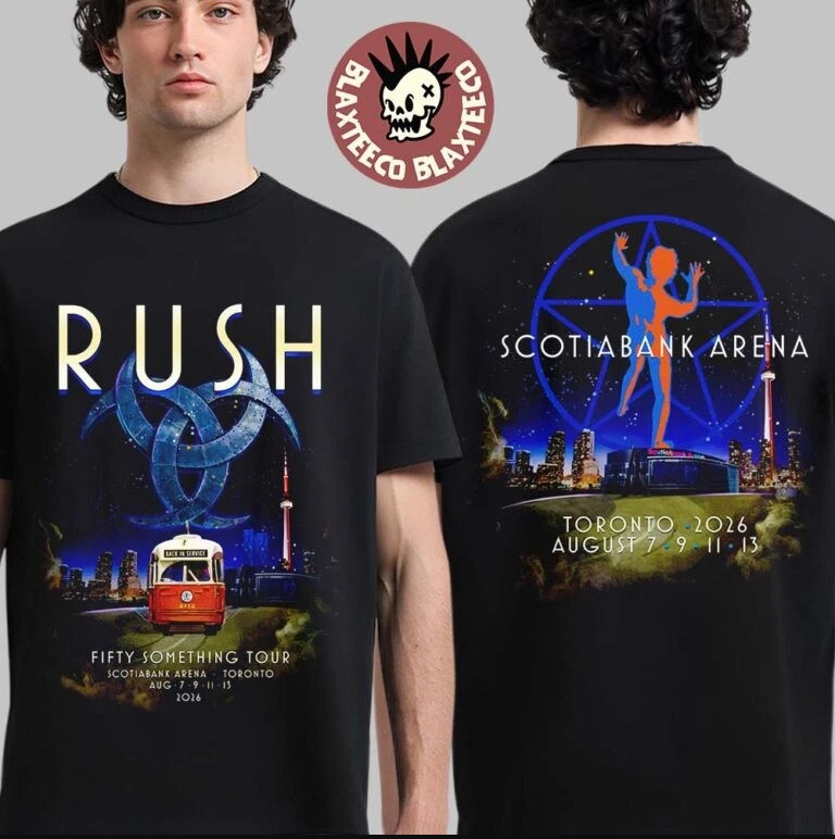 Rush Fifty Something Tour Toronto 2026 Scotiabank Arena Concert Shirt