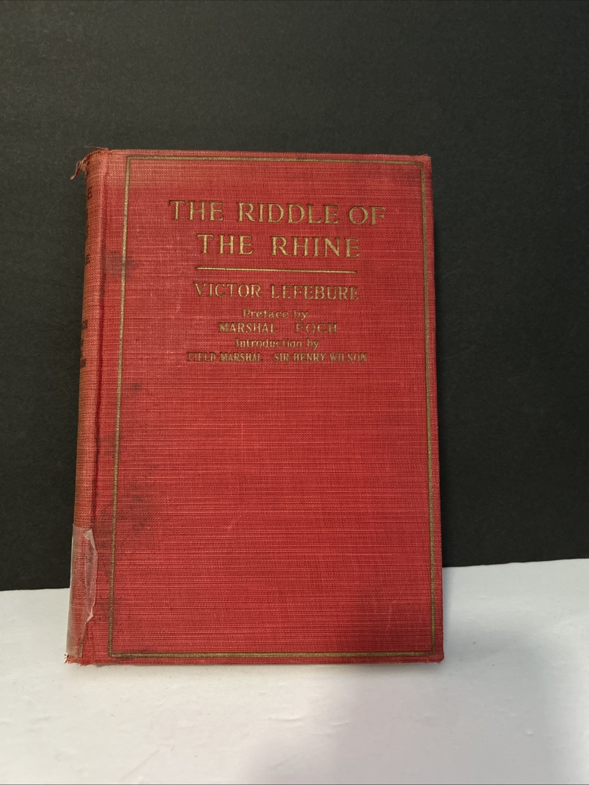 Vintage 1923 The Riddle of the Rhine by Victor Lefebure Hardback New York Exlibr
