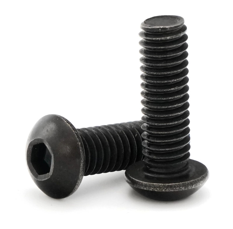 #10-32 | Black Oxide Stainless Steel Button Head Socket Cap Screws - All Lengths