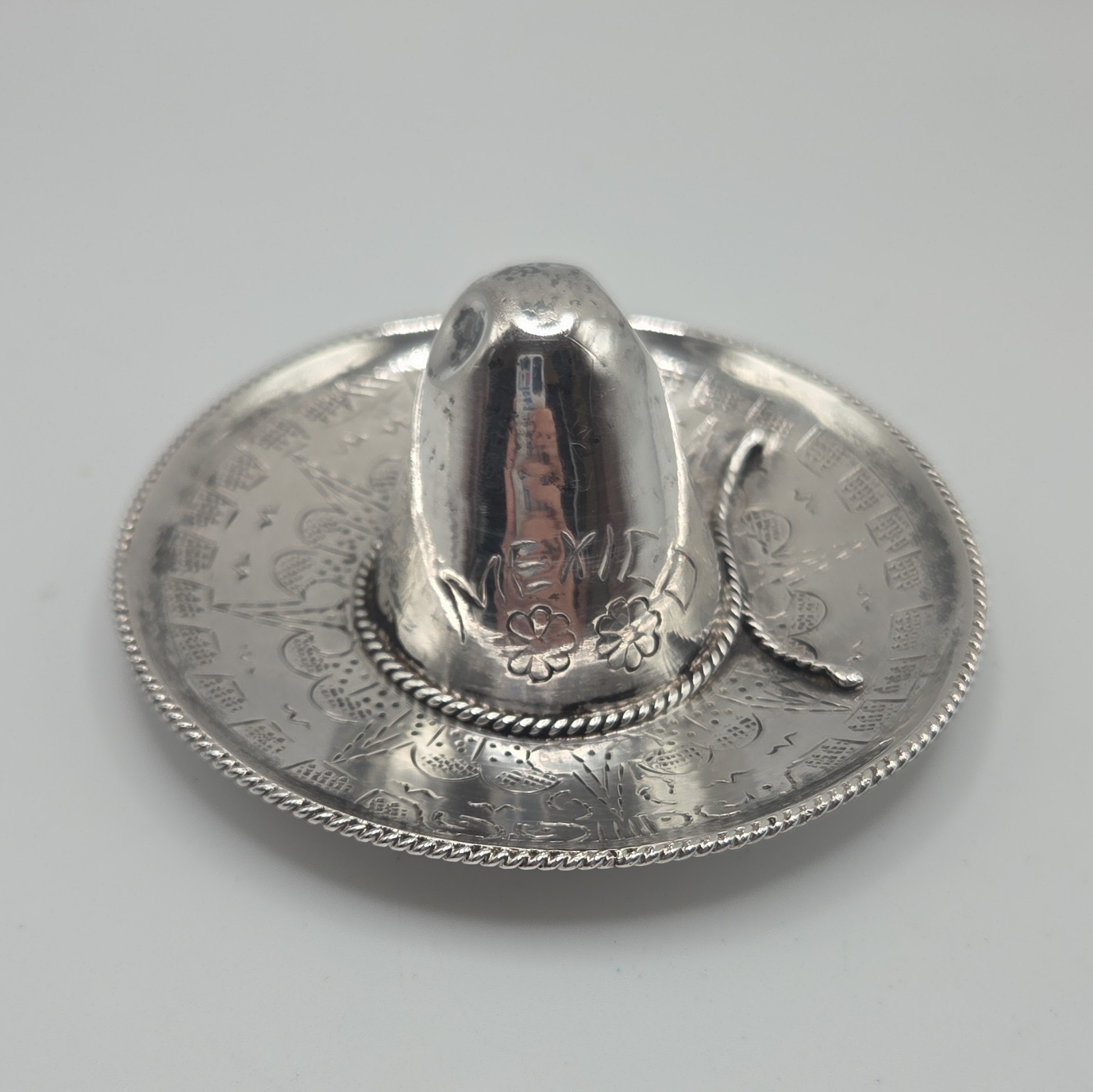 Vintage Mexico Sombrero 30g 925 Sterling Silver Plateria Alejo 3.5 Inches