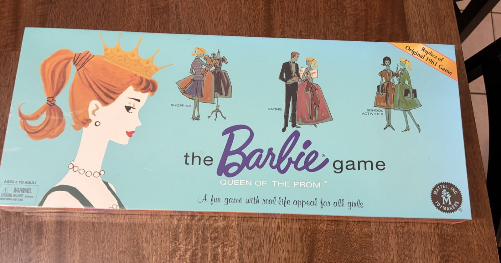Barbie Queen of the Prom Board Game 2006 Mattel 1961 Replica New Sealed