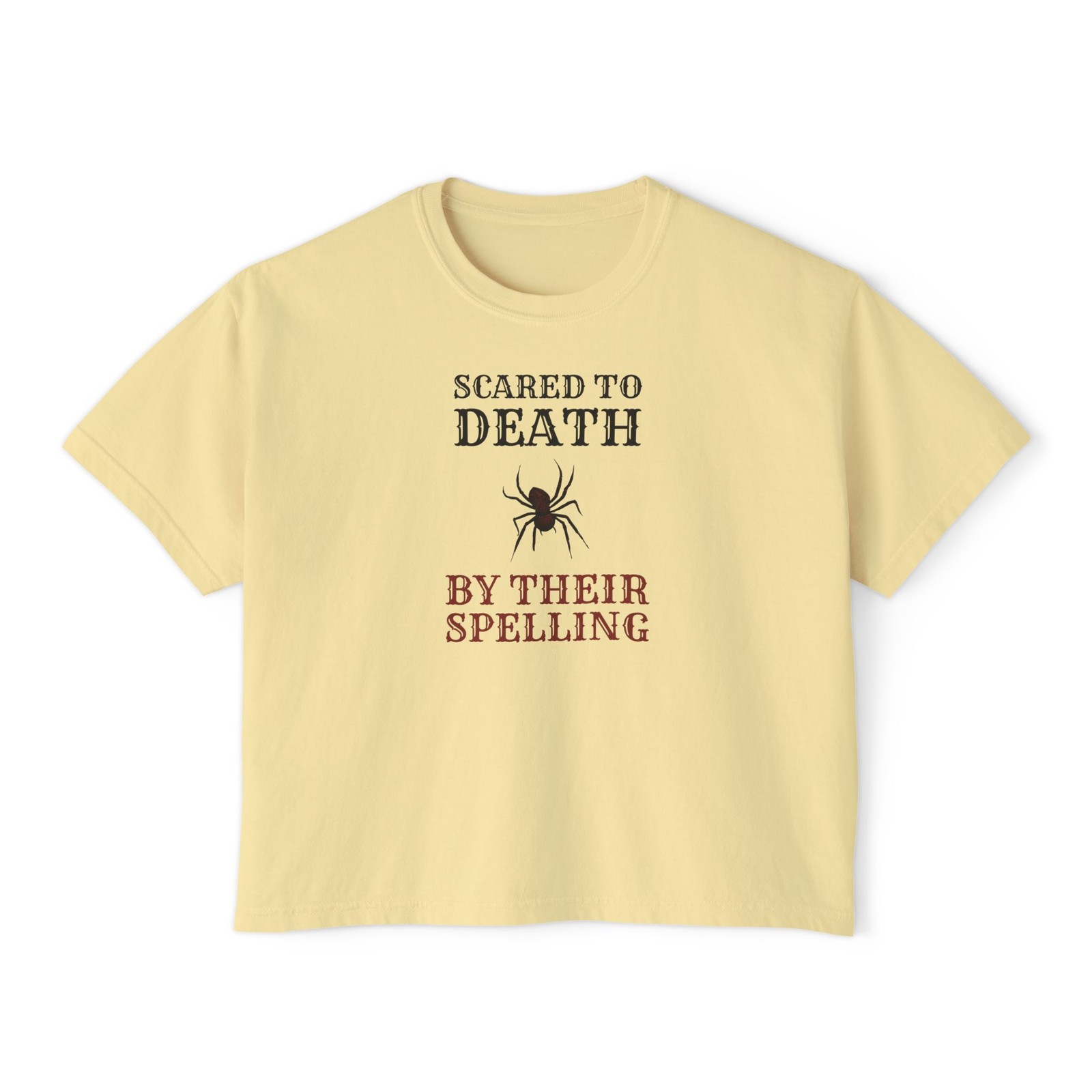 Women\'s Boxy Scared To Death By Their Spelling Comfort Colors T-Shirt