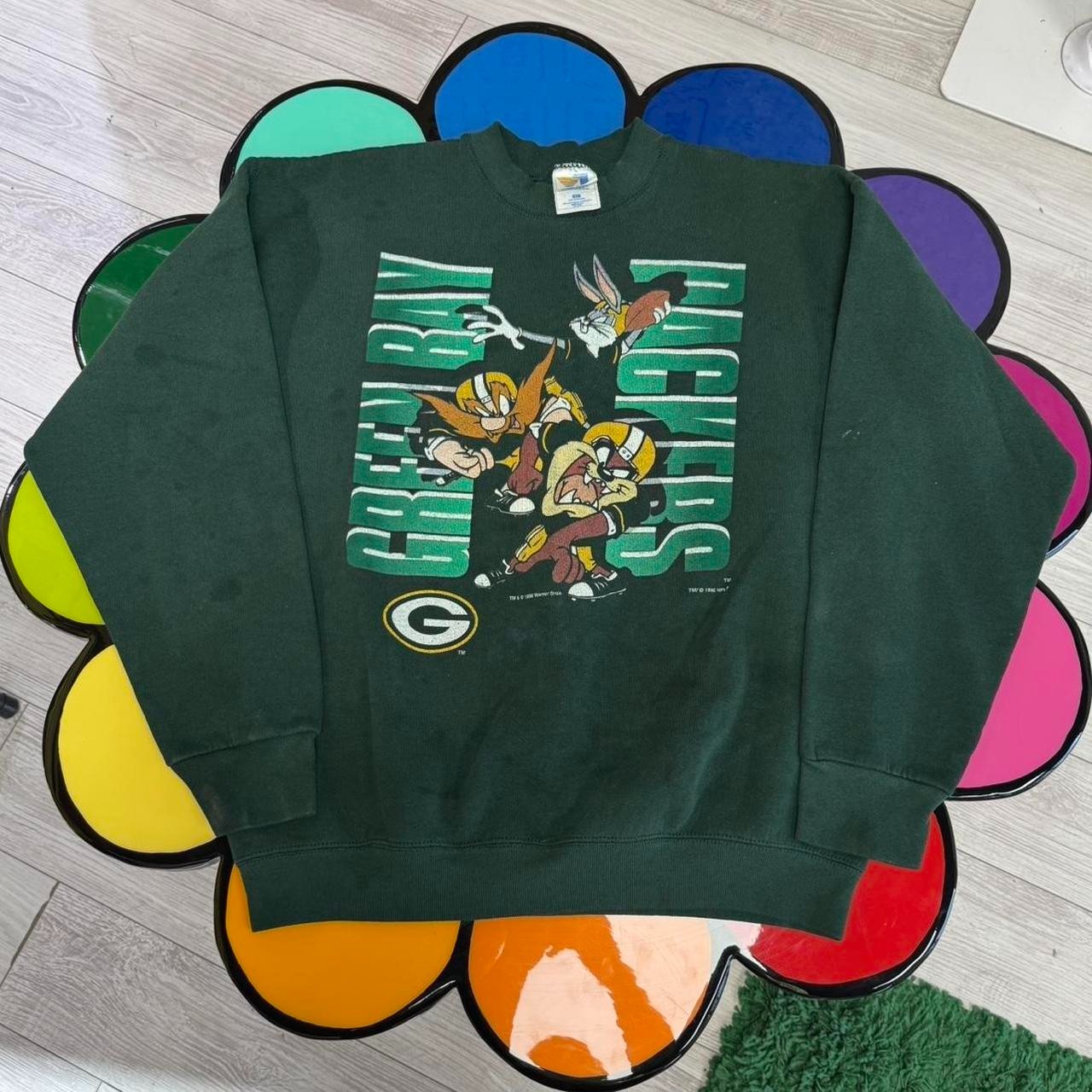 Vintage 90s NFL Football Green Bay Packers Looney Tunes sweatshirt VK17753