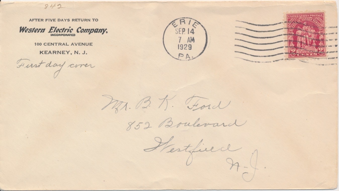 #680 Gen. Anthony Wayne Battle Fallen Timbers Western Electric First Day Cover