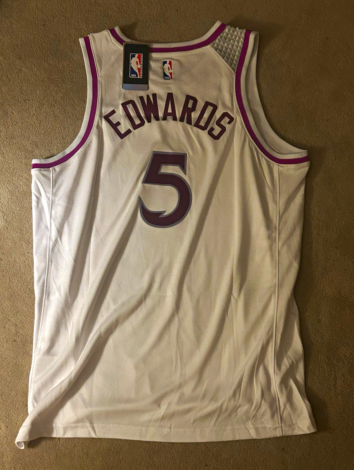 Nike Anthony Edwards #5 Minnesota Timberwolves White Prince Jersey Medium M Nike Anthony Edwards #5 Minnesota Timberwolves White Prince Jersey Medium M