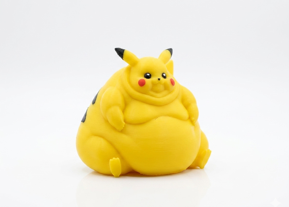 Fat Pikachu Figure - Funny Obese Pokémon Statue - Gag Gift Idea Fat Pikachu Figure - Funny Obese Pokémon Statue - Gag Gift Idea