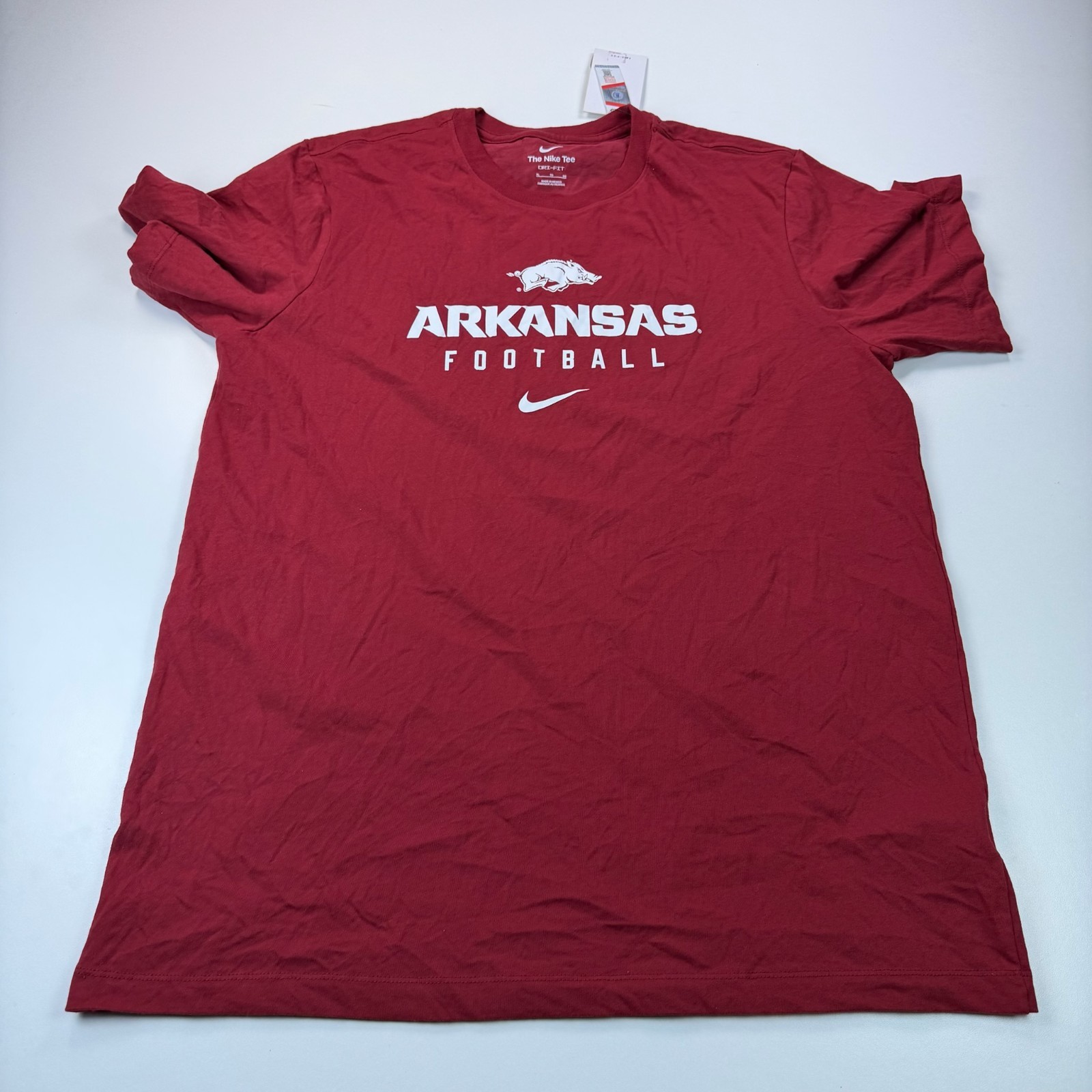 NEW Nike Arkansas Razorbacks Football Shirt Mens Extra Large XL Red Dri Fit NCAA NEW Nike Arkansas Razorbacks Football Shirt Mens Extra Large XL Red Dri Fit NCAA